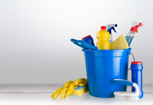 Local cleaner maintaining communal floors and touch points in Twickenham