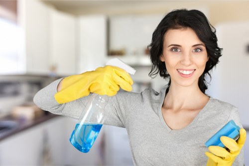 Local commercial cleaners handling washroom and communal area cleaning